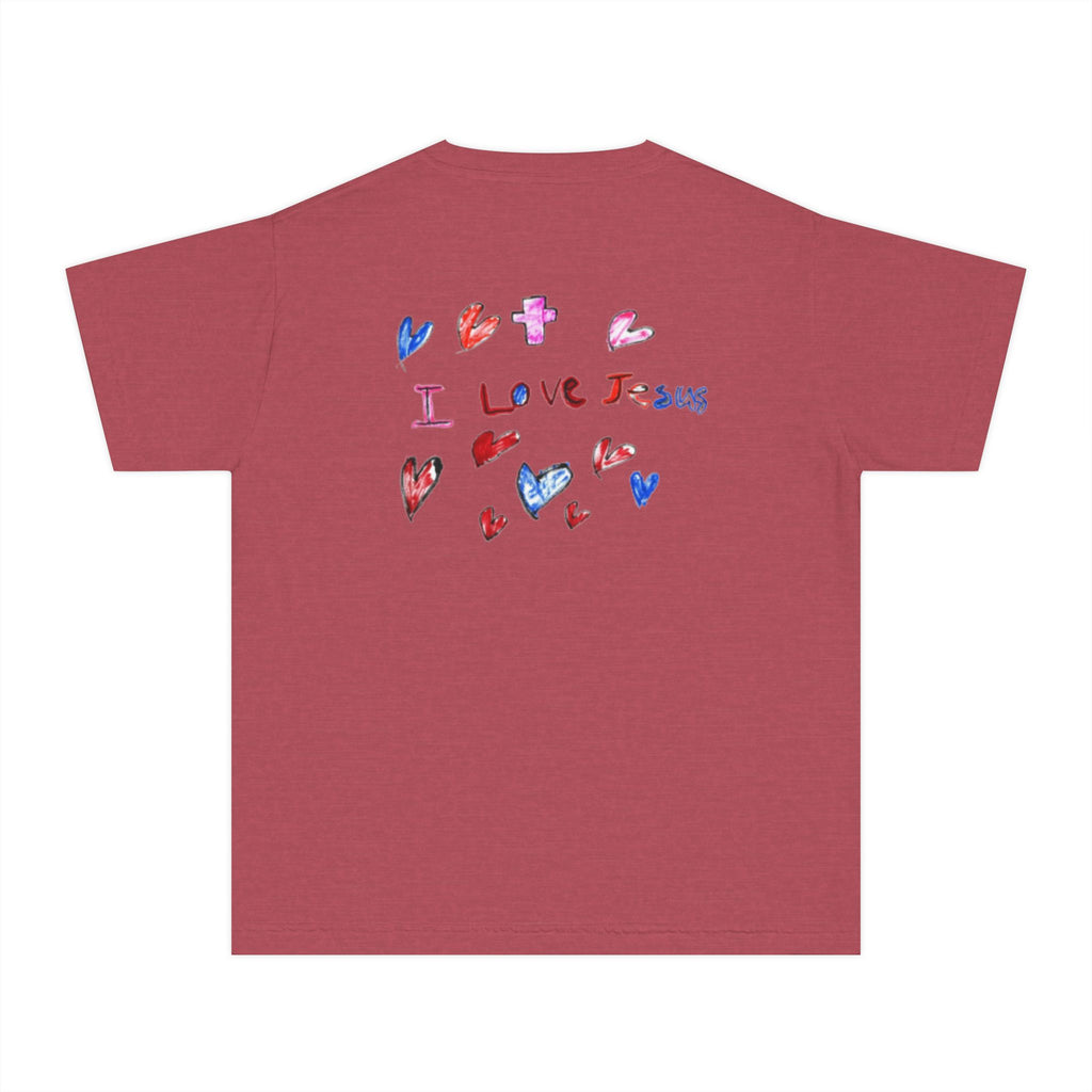 "I Love Jesus" Youth Tee - White Text