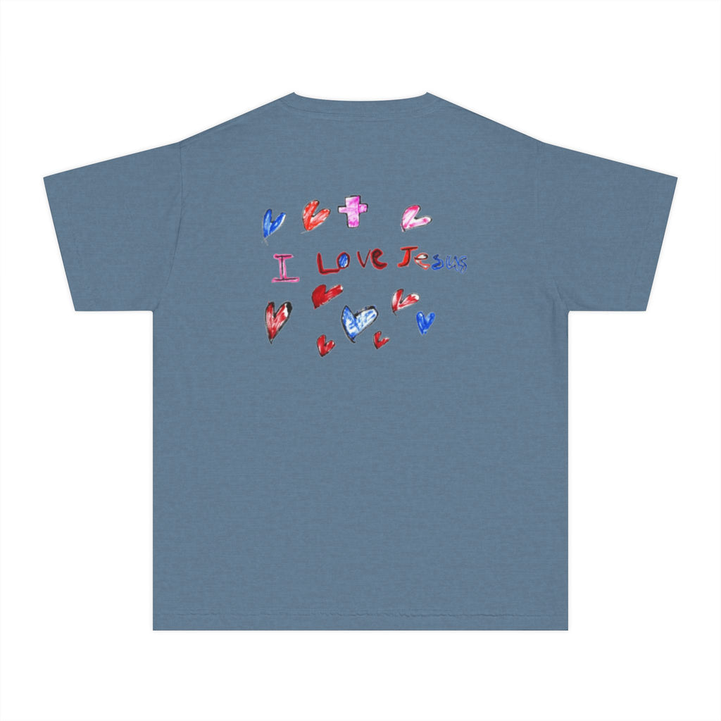 "I Love Jesus" Youth Tee - White Text