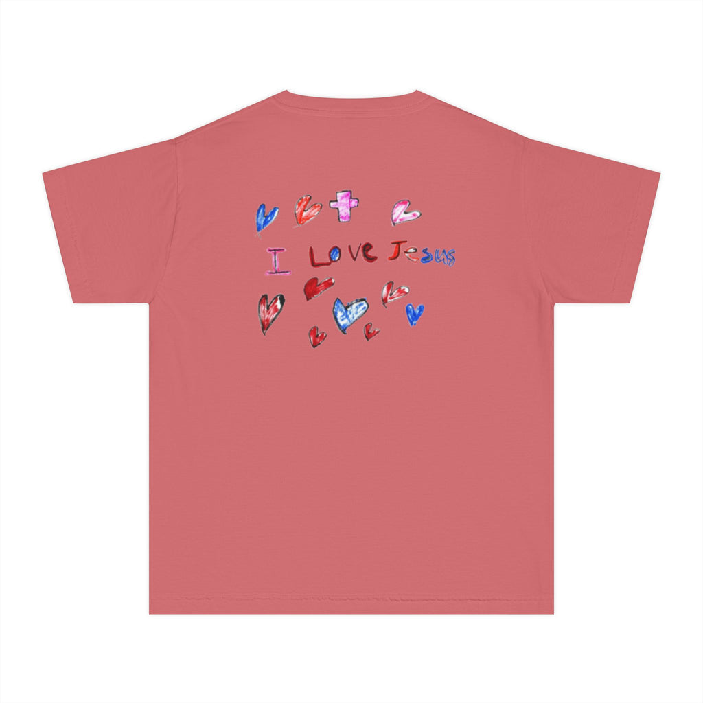 "I Love Jesus" Youth Tee - White Text