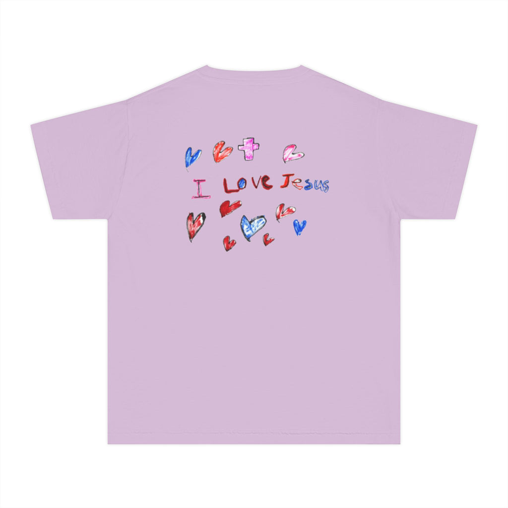 "I Love Jesus" Youth Tee - White Text