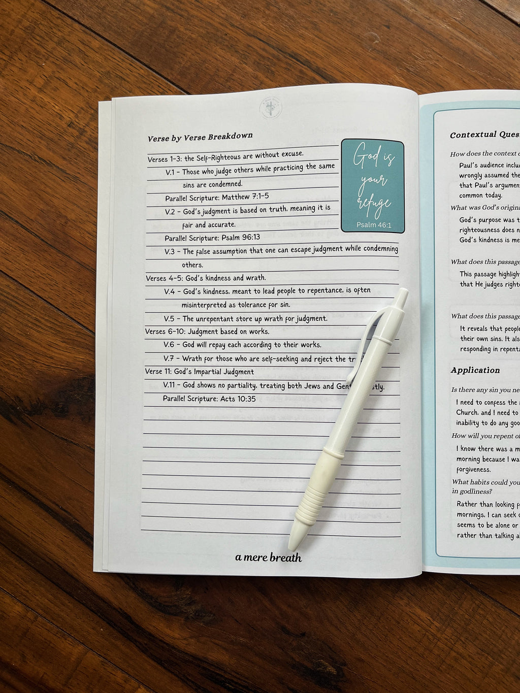 Bible Study Journal - Blue