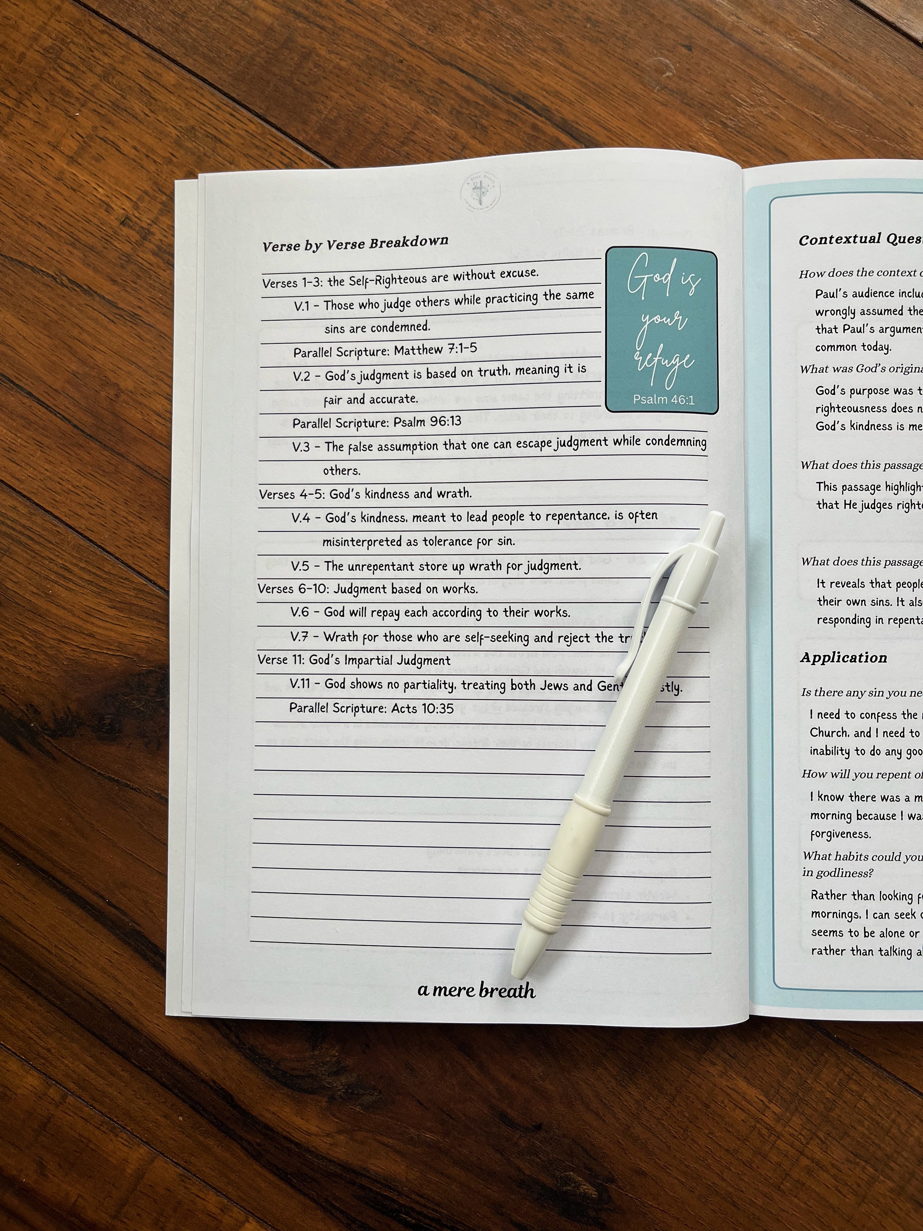 Bible Study Journal - Blue