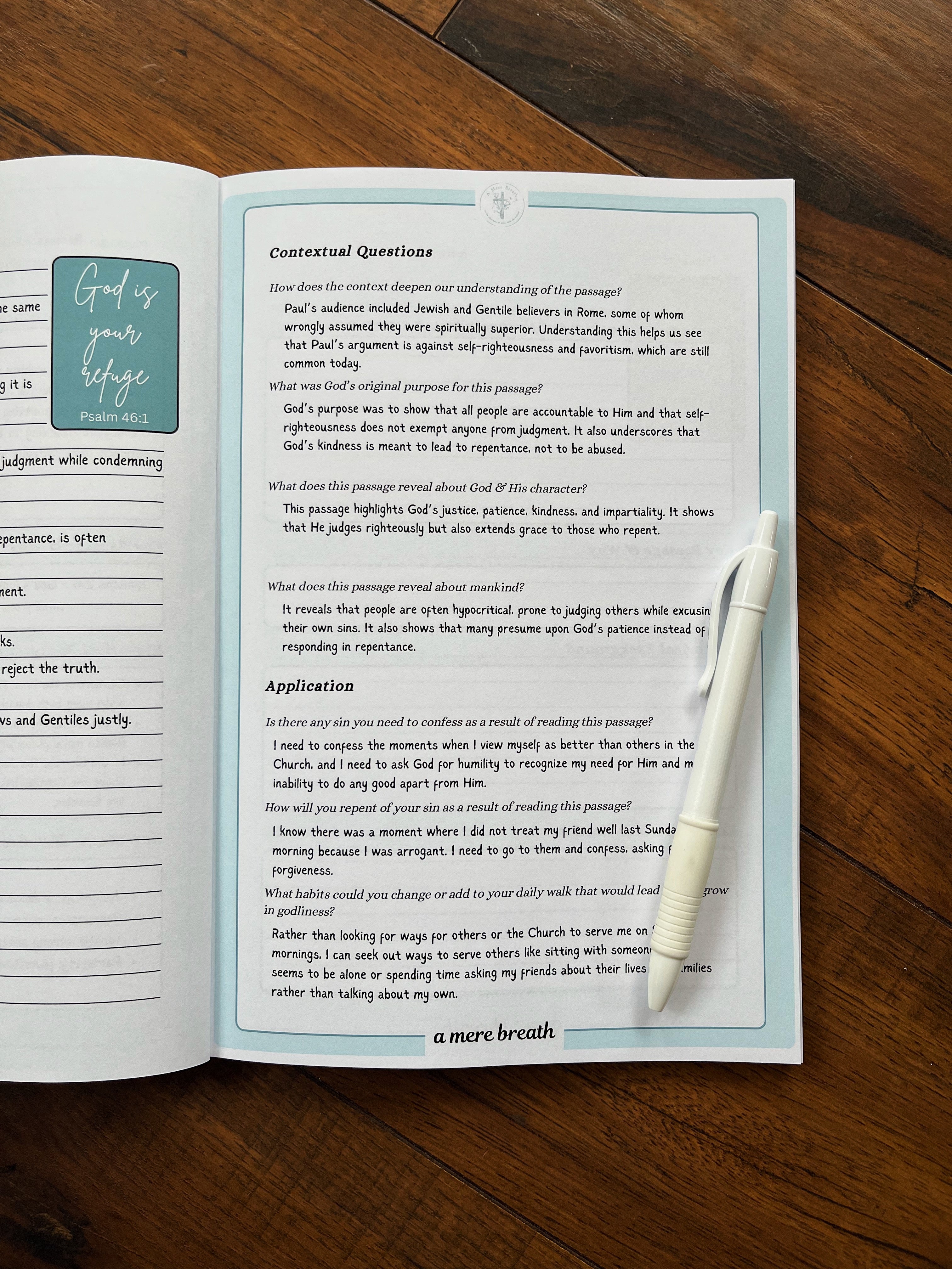 Bible Study Journal - Blue