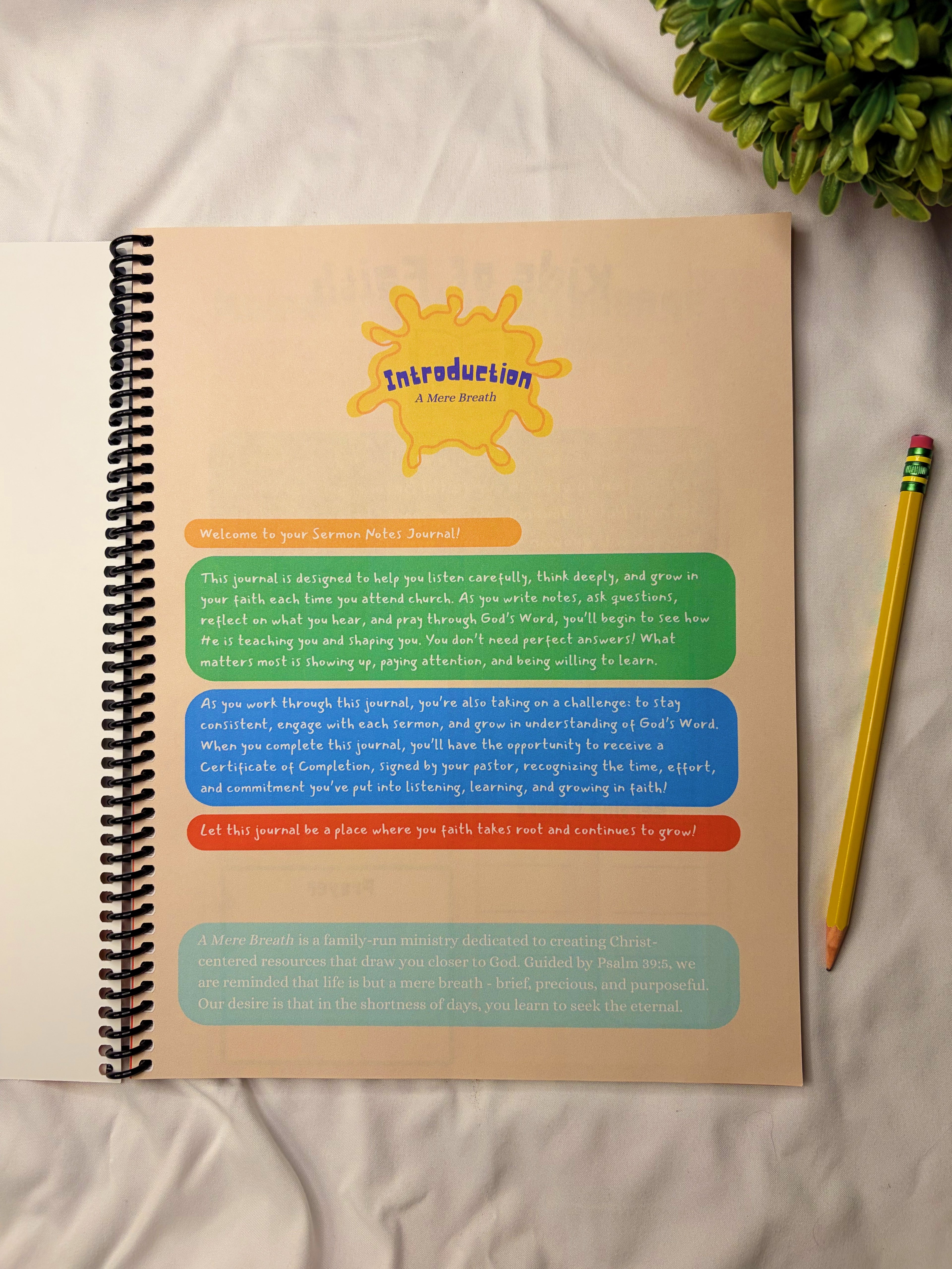 Kids Sermon Notes Journal - Orange