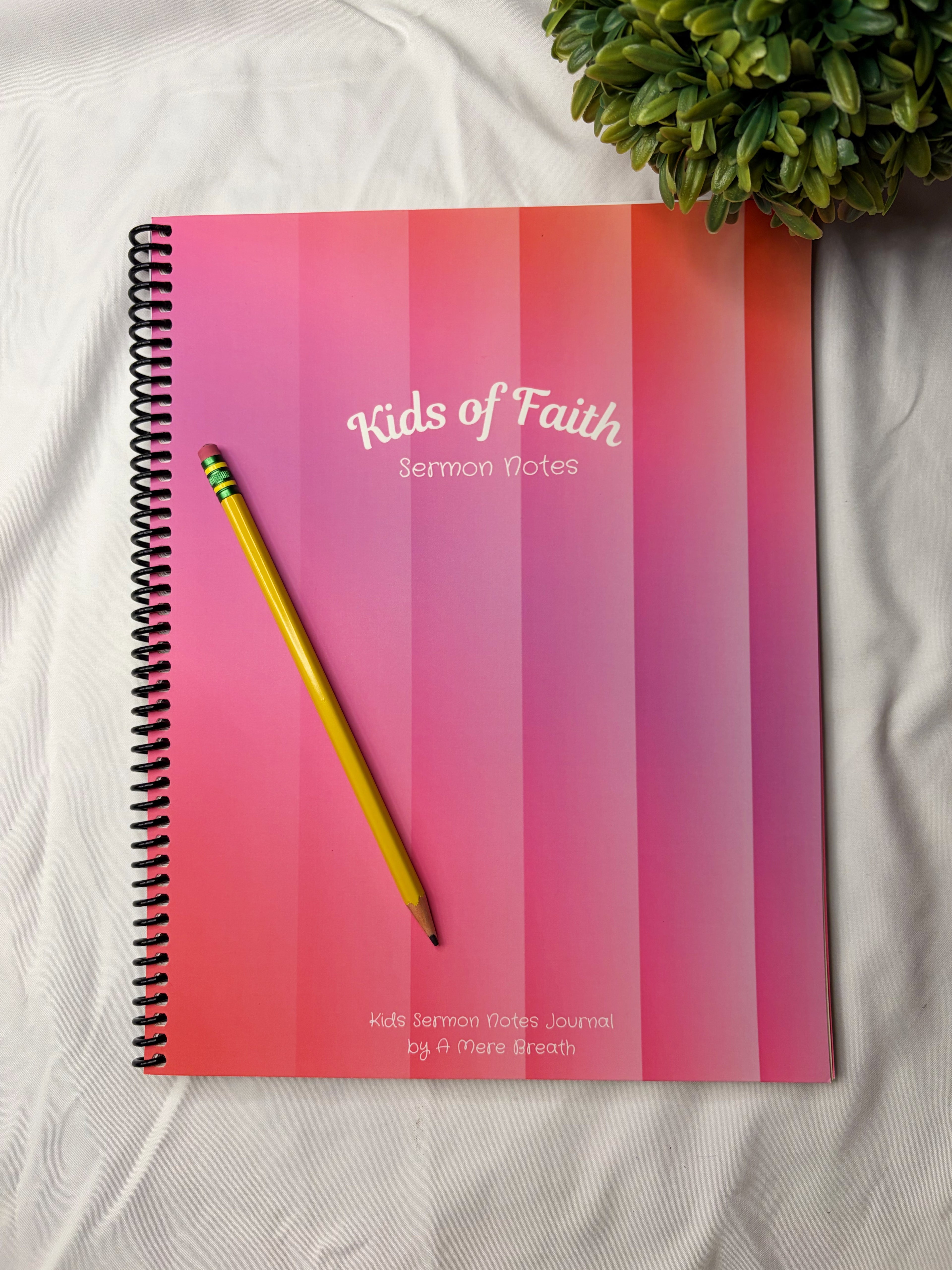 Kids Sermon Notes Journal - Pink