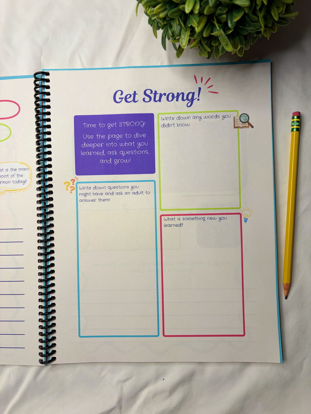 Kids Sermon Notes Journal - Pink